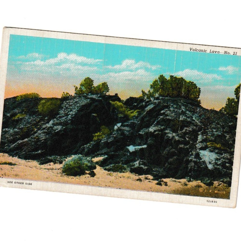 1930-40s Vintage Linen Post Card San Francisco Volcanic Lava